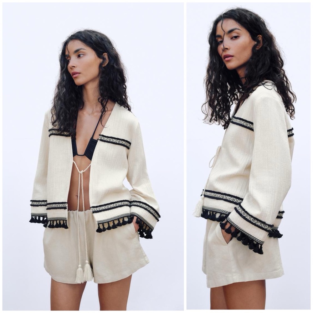 ZARA ~ PASSEMENTERIE JACKET WITH FRINGING